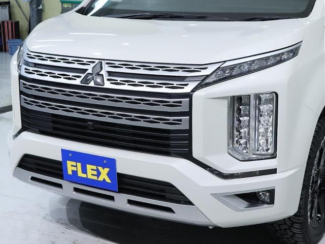 デリカＤ：５ Ｇ　パワーパッケージ　純正ブラック塗装アルミホイール　ＹＯＫＯＨＡＭＡ　ジオランダー１８インチタイヤ　１インチリフトアップ　クラシックブラウンシートカバー　ＡＬＰＩＮＥ　ＢＩＧ－Ｘ　ＥＴＣ　ＡＬＰＩＮＥ１０．０１フリップ（8枚目）