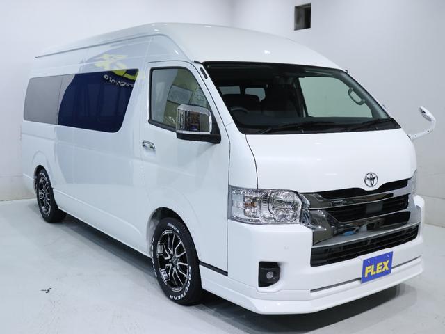 ハイエースバン ＳロングワイドＤＸ　ＧＬパッケージ　フローリング施工　トリムレザー　フロントスポイラー　オーバーフェンダー　Ｄｅｌｆ０６　アルミホイール　ナスカータイヤ　クラシックキャメルシートカバー　Ｔｙｐｅ２ベッドキットＢＩＧ－Ｘフローティングナビ（21枚目）