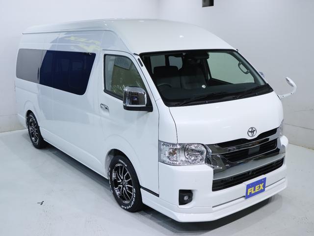 ハイエースバン ＳロングワイドＤＸ　ＧＬパッケージ　フローリング施工　トリムレザー　フロントスポイラー　オーバーフェンダー　Ｄｅｌｆ０６　アルミホイール　ナスカータイヤ　クラシックキャメルシートカバー　Ｔｙｐｅ２ベッドキットＢＩＧ－Ｘフローティングナビ（22枚目）