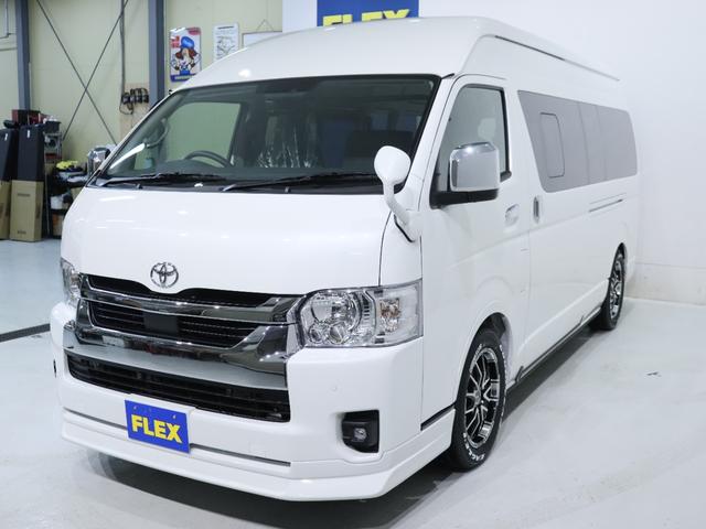 ハイエースバン ＳロングワイドＤＸ　ＧＬパッケージ　フローリング施工　トリムレザー　フロントスポイラー　オーバーフェンダー　Ｄｅｌｆ０６　アルミホイール　ナスカータイヤ　クラシックキャメルシートカバー　Ｔｙｐｅ２ベッドキットＢＩＧ－Ｘフローティングナビ（72枚目）