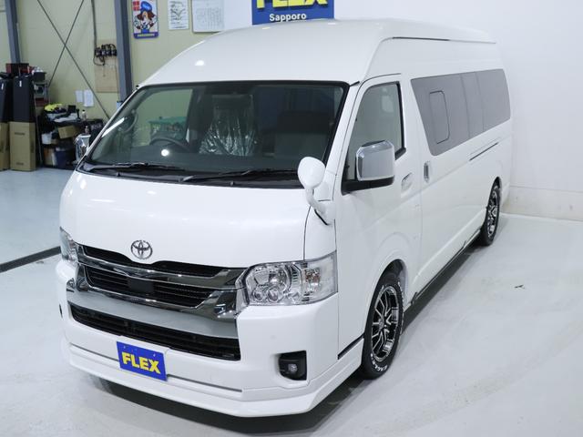 ハイエースバン ＳロングワイドＤＸ　ＧＬパッケージ　フローリング施工　トリムレザー　フロントスポイラー　オーバーフェンダー　Ｄｅｌｆ０６　アルミホイール　ナスカータイヤ　クラシックキャメルシートカバー　Ｔｙｐｅ２ベッドキットＢＩＧ－Ｘフローティングナビ（73枚目）