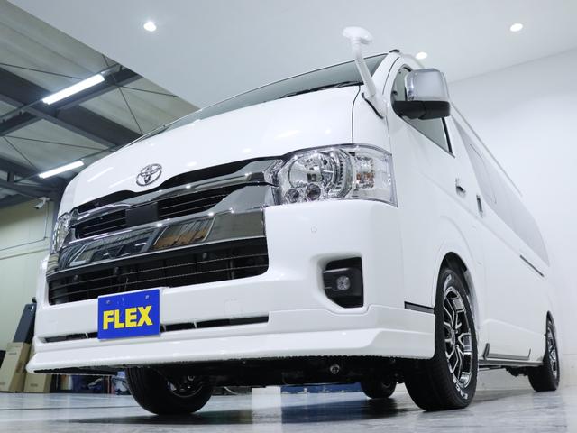 ハイエースバン ＳロングワイドＤＸ　ＧＬパッケージ　フローリング施工　トリムレザー　フロントスポイラー　オーバーフェンダー　Ｄｅｌｆ０６　アルミホイール　ナスカータイヤ　クラシックキャメルシートカバー　Ｔｙｐｅ２ベッドキットＢＩＧ－Ｘフローティングナビ（74枚目）