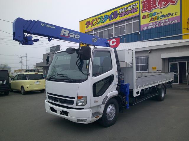 ファイター ４トン　ロング　４段クレーン　ラジコン　フックイン　アルミあおり　荷台内寸長さ５４３センチ　幅２１０センチ　積載２２５０ｋ　床鉄板（3枚目）