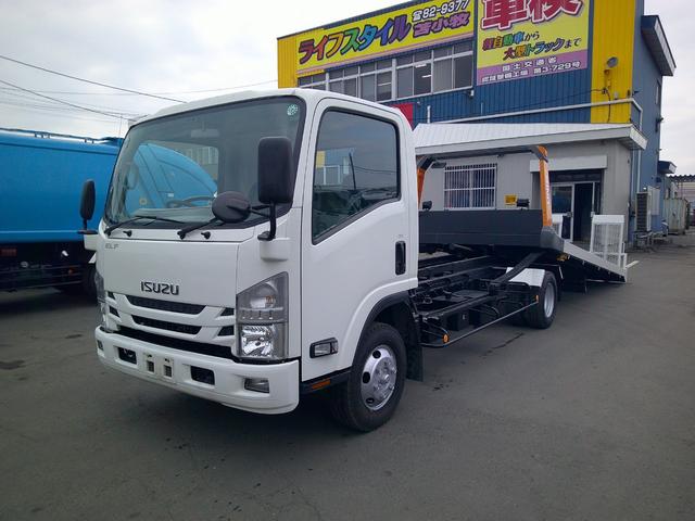 エルフトラック ３トン　４ＷＤ　ワイドロング　搬送車　スライドローダー　乗用車運搬車　オートマ　ウインチ　リモコン　積載３０００ｋ　荷台内寸長さ５５０センチ　幅２０６センチ（3枚目）