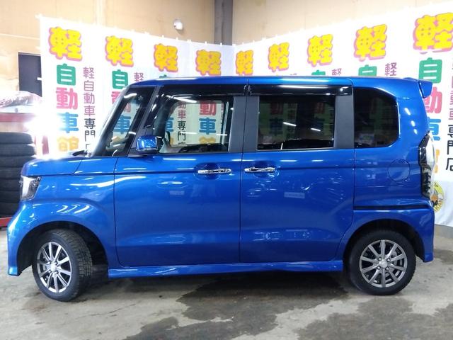 Ｎ－ＢＯＸカスタム Ｇ・ＥＸホンダセンシング　４ＷＤ　衝突軽減ブレーキ　片側パワースライドドア　ナビ＆ＴＶ　ブルートゥース　キーレスエントリー　ＥＴＣ　アイドリングストップ　ＬＥＤライト　バックモニター　スマートキー　車線逸脱防止　ＡＢＳ　ＥＳＣ（3枚目）