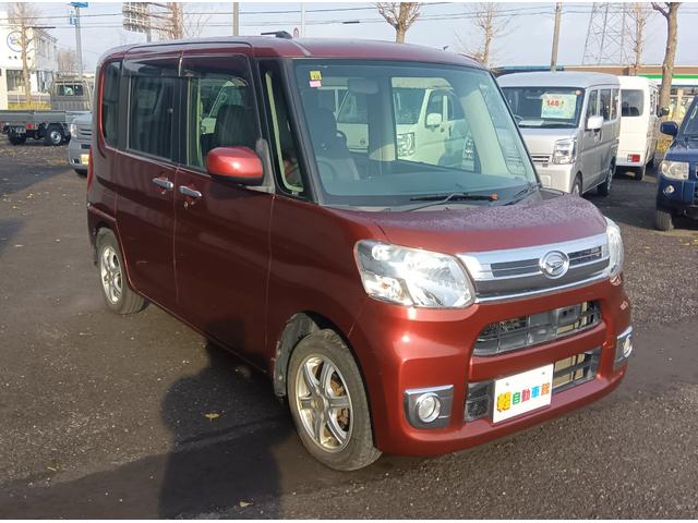 タント Ｘターボ　ＳＡ　純正ナビＴＶ・バックカメラ　４ＷＤ　衝突軽減ブレーキ　Ｂｌｕｅｔｏｏｔｈ　片側パワースライドドア　スマートキー　ＥＴＣ　ミラーヒーター　アイドリングストップ　横滑り防止装置　誤発進抑制装置　ＡＢＳ（4枚目）