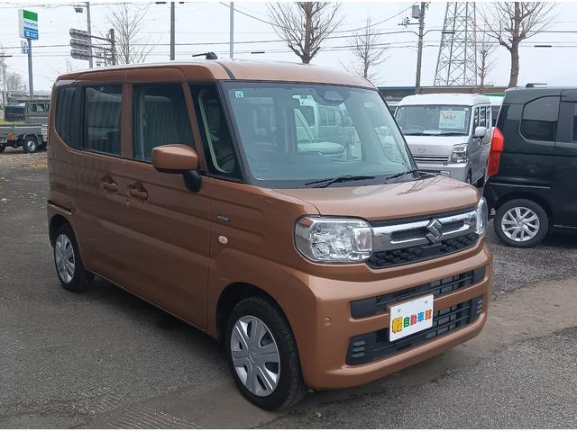 スペーシア ハイブリッドＧ　４ＷＤ　衝突軽減ブレーキ　Ｂｌｕｅｔｏｏｔｈ　バックカメラ　社外ナビＴＶ　禁煙車　ＥＴＣ　シートヒーター　ミラーヒーター　スマートキー　アイドリングストップ　誤発進抑制装置　横滑り防止装置　レンタＵＰ（6枚目）