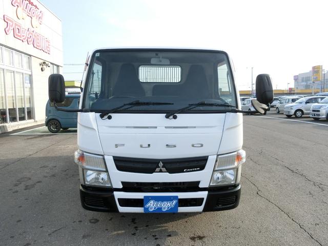 キャンター 全低床ダンプ　３ｔ　ＡＴ　荷台内寸　長さ３０５ｃｍ　幅１５９ｃｍ　高さ３８ｃｍ　新明和ＤＲ２－０１１０ＳＹ　レベライザー　リヤマッドガード　ＥＴＣ　オールシーズンタイヤ　アオリガード（2枚目）