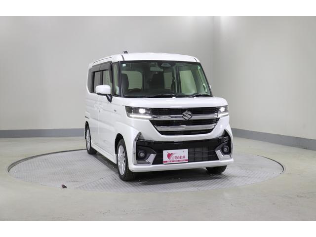 スペーシアカスタム ハイブリッドGS 4WD レンタアップ 社外ナビ フルセグTV ETC 衝突軽減サポート Iストップ 片側パワスラ シートH Hミラー ステコン クルコン ブレーキH レーンアシスト コーナーセンサー LED 純正AW(5枚目)