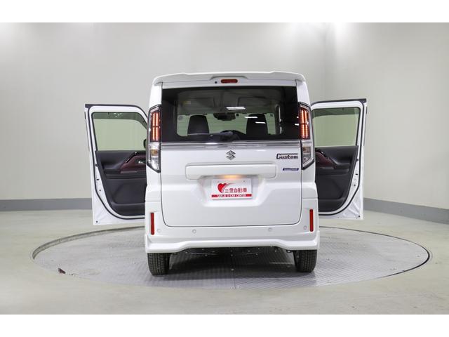 スペーシアカスタム ハイブリッドGS 4WD レンタアップ 社外ナビ フルセグTV ETC 衝突軽減サポート Iストップ 片側パワスラ シートH Hミラー ステコン クルコン ブレーキH レーンアシスト コーナーセンサー LED 純正AW(30枚目)