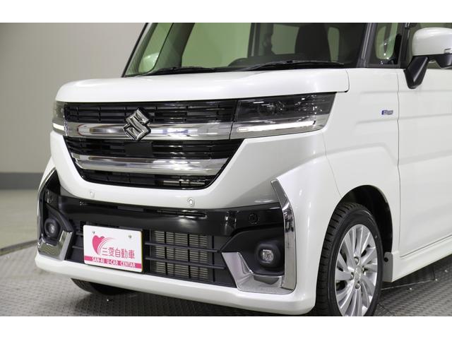 スペーシアカスタム ハイブリッドGS 4WD レンタアップ 社外ナビ フルセグTV ETC 衝突軽減サポート Iストップ 片側パワスラ シートH Hミラー ステコン クルコン ブレーキH レーンアシスト コーナーセンサー LED 純正AW(49枚目)