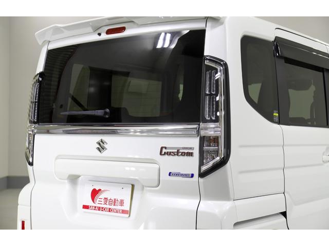 スペーシアカスタム ハイブリッドGS 4WD レンタアップ 社外ナビ フルセグTV ETC 衝突軽減サポート Iストップ 片側パワスラ シートH Hミラー ステコン クルコン ブレーキH レーンアシスト コーナーセンサー LED 純正AW(52枚目)