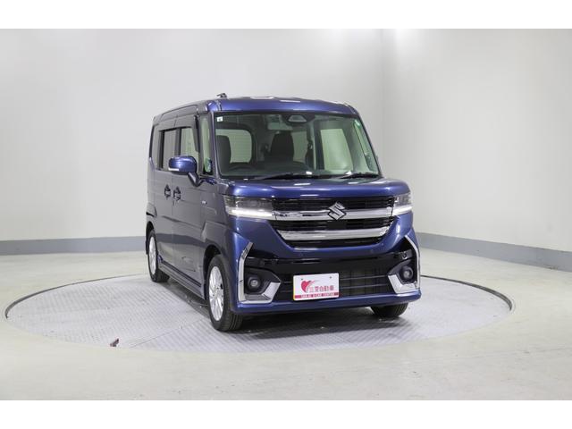 スペーシアカスタム ハイブリッドGS 4WD レンタアップ 社外ナビ フルセグTV ETC 衝突軽減サポート Iストップ 片側パワスラ シートH Hミラー ステコン クルコン ブレーキH レーンアシスト コーナーセンサー LED 純正AW(4枚目)