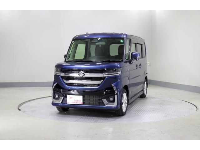 スペーシアカスタム ハイブリッドGS 4WD レンタアップ 社外ナビ フルセグTV ETC 衝突軽減サポート Iストップ 片側パワスラ シートH Hミラー ステコン クルコン ブレーキH レーンアシスト コーナーセンサー LED 純正AW(11枚目)