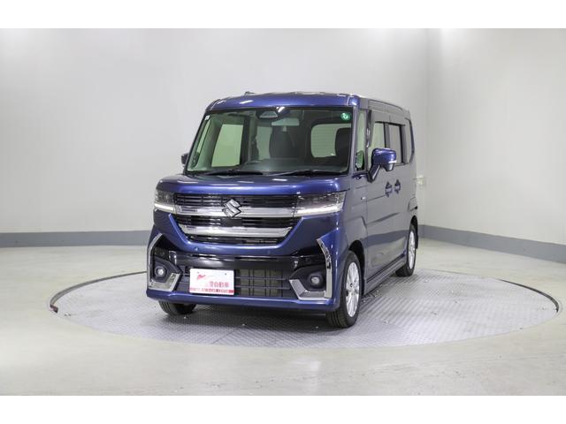 スペーシアカスタム ハイブリッドGS 4WD レンタアップ 社外ナビ フルセグTV ETC 衝突軽減サポート Iストップ 片側パワスラ シートH Hミラー ステコン クルコン ブレーキH レーンアシスト コーナーセンサー LED 純正AW(12枚目)