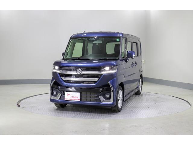 スペーシアカスタム ハイブリッドGS 4WD レンタアップ 社外ナビ フルセグTV ETC 衝突軽減サポート Iストップ 片側パワスラ シートH Hミラー ステコン クルコン ブレーキH レーンアシスト コーナーセンサー LED 純正AW(13枚目)