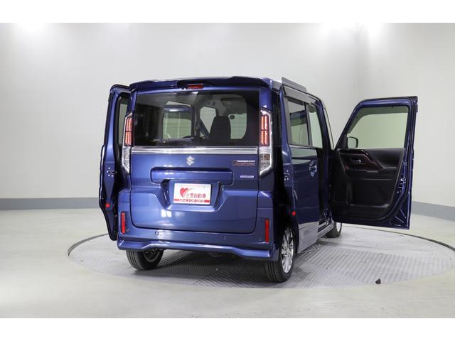 スペーシアカスタム ハイブリッドGS 4WD レンタアップ 社外ナビ フルセグTV ETC 衝突軽減サポート Iストップ 片側パワスラ シートH Hミラー ステコン クルコン ブレーキH レーンアシスト コーナーセンサー LED 純正AW(38枚目)