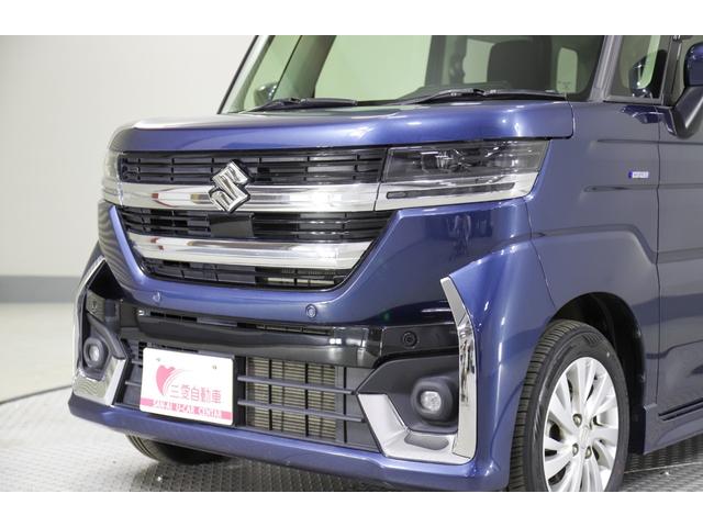 スペーシアカスタム ハイブリッドGS 4WD レンタアップ 社外ナビ フルセグTV ETC 衝突軽減サポート Iストップ 片側パワスラ シートH Hミラー ステコン クルコン ブレーキH レーンアシスト コーナーセンサー LED 純正AW(48枚目)