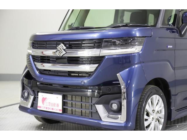 スペーシアカスタム ハイブリッドGS 4WD レンタアップ 社外ナビ フルセグTV ETC 衝突軽減サポート Iストップ 片側パワスラ シートH Hミラー ステコン クルコン ブレーキH レーンアシスト コーナーセンサー LED 純正AW(49枚目)