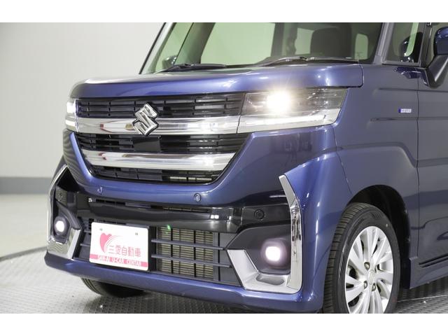 スペーシアカスタム ハイブリッドGS 4WD レンタアップ 社外ナビ フルセグTV ETC 衝突軽減サポート Iストップ 片側パワスラ シートH Hミラー ステコン クルコン ブレーキH レーンアシスト コーナーセンサー LED 純正AW(51枚目)