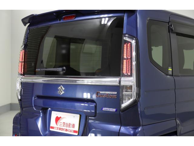 スペーシアカスタム ハイブリッドGS 4WD レンタアップ 社外ナビ フルセグTV ETC 衝突軽減サポート Iストップ 片側パワスラ シートH Hミラー ステコン クルコン ブレーキH レーンアシスト コーナーセンサー LED 純正AW(53枚目)