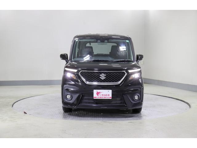 ソリオバンディット ハイブリッドMV 4WD レンタアップ 社外ナビ バックカメラ ETC 両側パワスラ 衝突軽減サポート Iストップ レーンアシスト Hミラー シートH ステコン クルコン コーナーセンサー LED 純正AW(9枚目)