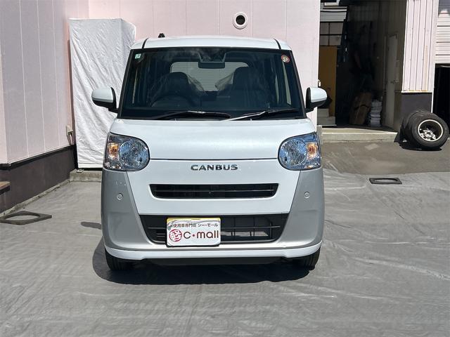 ムーヴキャンバス ストライプスＸ　バックカメラ　両側電動スライドドア　クリアランスソナー　衝突被害軽減システム　オートライト　スマートキー　アイドリングストップ　電動格納ミラー　ＣＶＴ　ＥＳＣ　エアコン　パワーステアリング（15枚目）