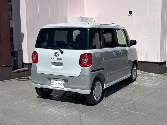 ムーヴキャンバス ストライプスＸ　バックカメラ　両側電動スライドドア　クリアランスソナー　衝突被害軽減システム　オートライト　スマートキー　アイドリングストップ　電動格納ミラー　ＣＶＴ　ＥＳＣ　エアコン　パワーステアリング（19枚目）