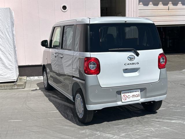 ムーヴキャンバス ストライプスＸ　バックカメラ　両側電動スライドドア　クリアランスソナー　衝突被害軽減システム　オートライト　スマートキー　アイドリングストップ　電動格納ミラー　ＣＶＴ　ＥＳＣ　エアコン　パワーステアリング（21枚目）