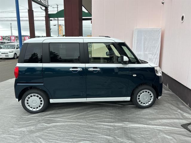 ムーヴキャンバス ストライプスＸ　４ＷＤ　バックカメラ　両側電動スライドドア　クリアランスソナー　衝突被害軽減システム　オートライト　スマートキー　アイドリングストップ　電動格納ミラー　ベンチシート　ＣＶＴ　盗難防止システム　ＡＢＳ（18枚目）