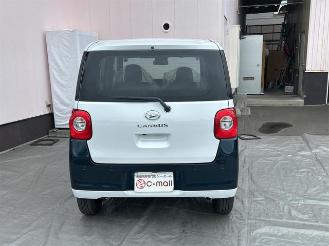 ムーヴキャンバス ストライプスＸ　４ＷＤ　バックカメラ　両側電動スライドドア　クリアランスソナー　衝突被害軽減システム　オートライト　スマートキー　アイドリングストップ　電動格納ミラー　ベンチシート　ＣＶＴ　盗難防止システム　ＡＢＳ（20枚目）