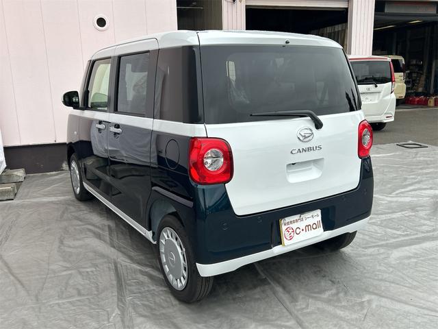 ムーヴキャンバス ストライプスＸ　４ＷＤ　バックカメラ　両側電動スライドドア　クリアランスソナー　衝突被害軽減システム　オートライト　スマートキー　アイドリングストップ　電動格納ミラー　ベンチシート　ＣＶＴ　盗難防止システム　ＡＢＳ（21枚目）