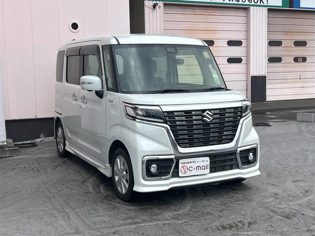 スペーシアカスタム ハイブリッドXS 全周囲カメラ 両側電動スライドドア ナビ クリアランスソナー レーンアシスト 衝突被害軽減システム オートライト スマートキー アイドリングストップ 電動格納ミラー シートヒーター ベンチシート(6枚目)