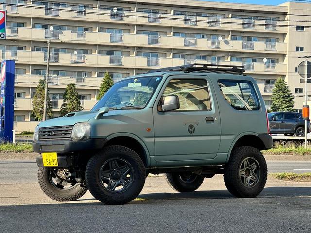 ジムニー ＸＬ　リフトＵＰ　４ＷＤ　本州仕入れ、　ＣＤ再生　ＡＢＳ　パワステ　艶消しカラー　ルーフキャリア　ジムニーキャンプ　車検１年付き（4枚目）