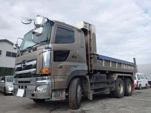 日野 プロフィアグランドプロフィア ２デフ 土砂ダンプ エアチャンバー コボレン付き 車検切れ ナンバー付き 直６ターボ ボデー内寸５３０ ２２０ 最大積載量９５００ｋｇ ｋｓ ｆｓ１ｅｋｊａ 新明和ボデーの中古車 車体価格ask 04 平成16 後年式 走行97 7万キロ