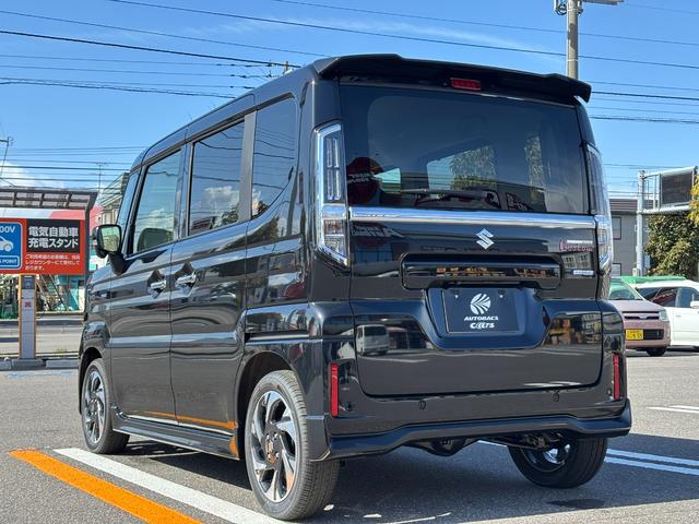 スペーシアカスタム ハイブリッドXS 届出済未使用車 マイルドHV 全方位カメラ付ナヒ 両側パワースライドドア ハーフレザーシート フルLEDヘッドライト ステリモ AAC スズキセーフティサポート 前席シートヒーター(7枚目)