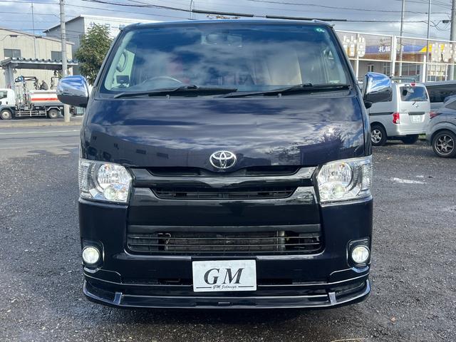 レジアスエースバン スーパーGL ダークプライム スマートキー プッシュスタート 社外SDナビ バックカメラ ETC 両側パワースライドドア LEDヘッドライト 社外Fリップスポイラー 社外テール ベッドキット(2枚目)