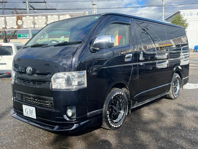 レジアスエースバン スーパーGL ダークプライム スマートキー プッシュスタート 社外SDナビ バックカメラ ETC 両側パワースライドドア LEDヘッドライト 社外Fリップスポイラー 社外テール ベッドキット(9枚目)