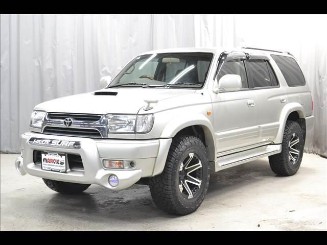 ハイラックスサーフ ＳＳＲ－Ｇ　インタークーラー　ディーゼルターボ　オートマ　純正シルバー　バンパーガード　新ジオランダーＸ－ＡＴ　マッドヴァンスＡＷ　背面タイヤ　フォグランプ　内装ベージュ　ウッドパネル（2枚目）