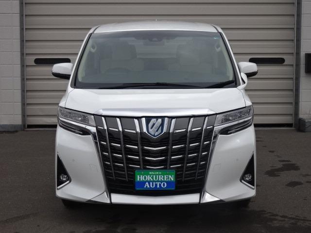 アルファードハイブリッド Ｘ　☆４ＷＤ☆７人乗り☆トヨタセーフティーセンス☆両側パワースライドドア☆バックガイドモニター☆ＶＳＣ☆クルーズコントロール☆ＥＴＣ☆ワイパーデアイサー☆ドライブレコーダー☆ＬＥＤヘッドランプ（2枚目）