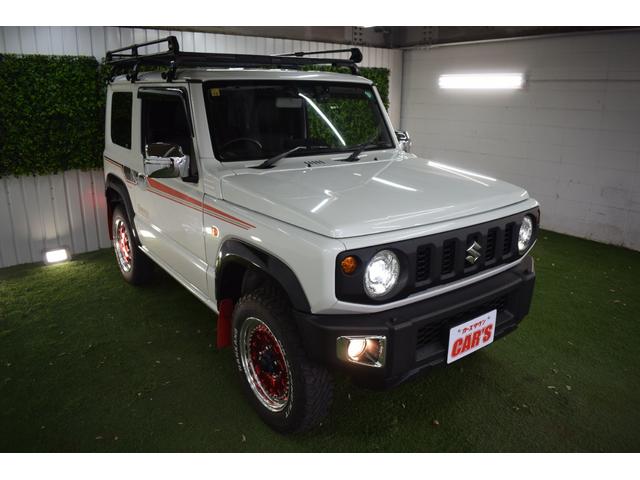 ジムニー ＸＣ　４ＷＤ／本州仕入／５速ＭＴ／ＷＯＲＫ１６インチＡＷ／シートカバー／ＭＴタイヤ／社外８インチナビ／ルーフキャリア／ＬＥＤヘッドライト／バックモニター／ドラレコ／マッドフラップ／リバイバルＢサイドデカール（7枚目）