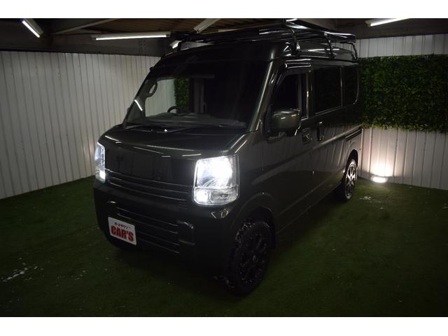 エブリイ ジョインターボ 4WD/ターボ/5速マニュアル/シートカバー/リフトアップ/ルーフキャリア/マッドタイヤ/15インチアルミ/社外オーディオ/キーレスキー/両側スライドドア/LEDヘッドライト/フルフラットシート(6枚目)