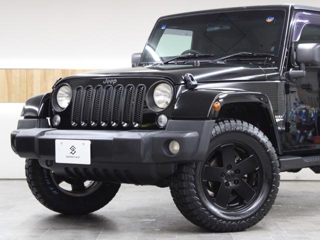 ジープ・ラングラー サハラ　４ＷＤ　３ドアショートボディ　オーストラリア製モンスタ新品タイヤＲＴハイブリッド　カロッツェリアナビ地デジＥＴＣ　ブラックシートカバー　キーレス　脱着式リアシート　車検付即納車可能（2枚目）