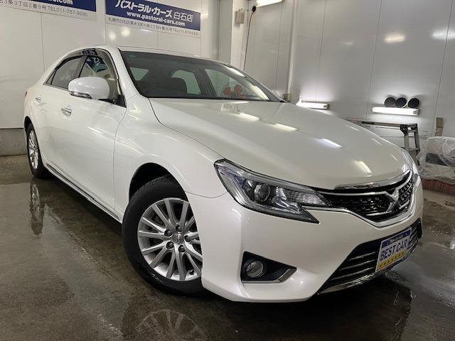 マークＸ プレミアム　Ｆｏｕｒ　本州仕入　寒冷地仕様　禁煙車　純正ハーフレザーシート　純正１６インチＡＷ　純正１６ＡＷ＋スタッドレスタイヤ付　純正ナビ　フルセグ地デジ　ＤＶＤ再生　Ｂｌｕｅｔｏｏｔｈオーディオ　バックカメラ　ＥＴＣ（6枚目）