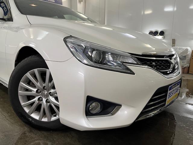 マークＸ プレミアム　Ｆｏｕｒ　本州仕入　寒冷地仕様　禁煙車　純正ハーフレザーシート　純正１６インチＡＷ　純正１６ＡＷ＋スタッドレスタイヤ付　純正ナビ　フルセグ地デジ　ＤＶＤ再生　Ｂｌｕｅｔｏｏｔｈオーディオ　バックカメラ　ＥＴＣ（7枚目）