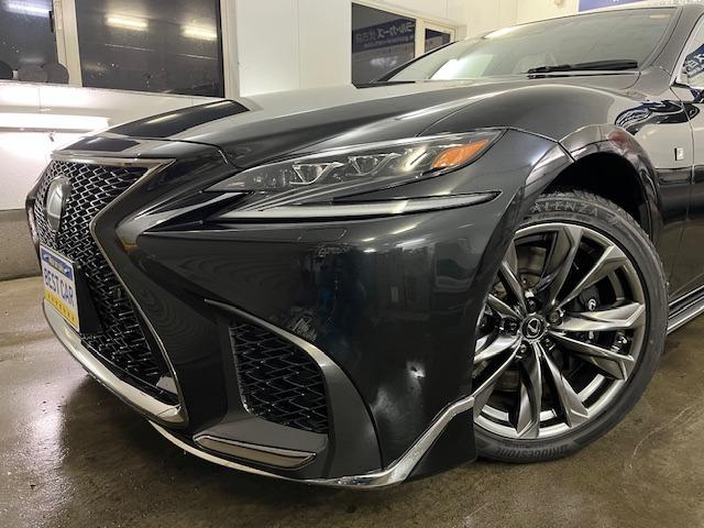 LS LS500h Fスポーツ 本州仕入 寒冷地仕様 マークレビンソン 電動ムーンルーフ 純正20インチAW 純正19AW+スタッドレスタイヤ デジタルインナーミラー ヘッドアップディプレイ 純正ドライブレコーダー 三眼LEDライト(2枚目)