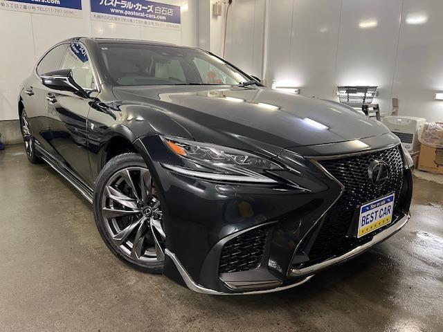 LS LS500h Fスポーツ 本州仕入 寒冷地仕様 マークレビンソン 電動ムーンルーフ 純正20インチAW 純正19AW+スタッドレスタイヤ デジタルインナーミラー ヘッドアップディプレイ 純正ドライブレコーダー 三眼LEDライト(5枚目)