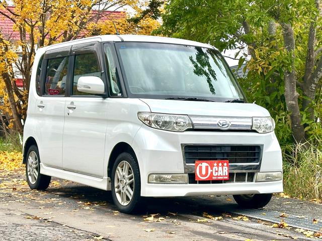 タント カスタムＶセレクション　４ＷＤ　　タイミングチェーン車　エンジンスターター　ＨＩＤ　楽ナビ　ワンセグテレビ　スマートキー　夏冬アルミ（7枚目）