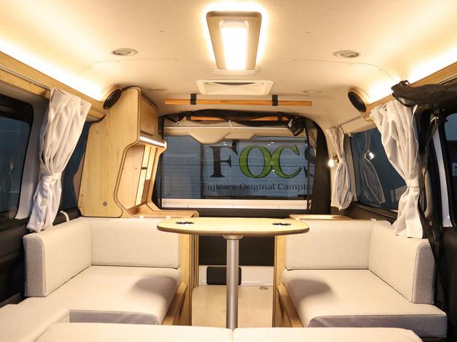 ハイエースワゴン 　キャンピング　ＦＯＣＳ　ＤＳ－Ｆ　４ＷＤ　ベバストＦＦヒーター　ツインサブバッテリー　インバーター１５００Ｗ　エンゲルＤＣ冷蔵庫　ＭＡＸＦＡＮ　フリップＤモニター　ナビ切替　ナビ連動　純正エンスタ（3枚目）