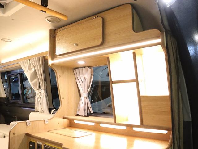 ハイエースワゴン 　キャンピング　ＦＯＣＳ　ＤＳ－Ｆ　４ＷＤ　ベバストＦＦヒーター　ツインサブバッテリー　インバーター１５００Ｗ　エンゲルＤＣ冷蔵庫　ＭＡＸＦＡＮ　フリップＤモニター　ナビ切替　ナビ連動　純正エンスタ（28枚目）